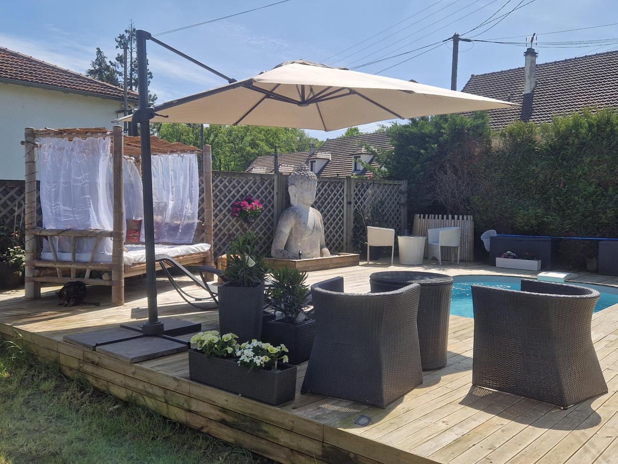La Serenite Balinaise, Chambre Et Sdb Privee, Jardin , Piscine Et Jacuzzi En Saison, Pres De Chantilly, Parc Asterix Et Cdg Et Paris En 20' Orry-La-Ville Екстер'єр фото